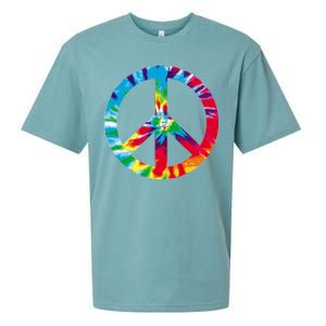 Tie Dye Peace Sign Sueded Cloud Jersey T-Shirt