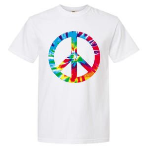 Tie Dye Peace Sign Garment-Dyed Heavyweight T-Shirt