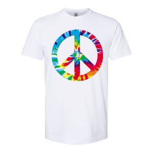 Tie Dye Peace Sign Softstyle CVC T-Shirt