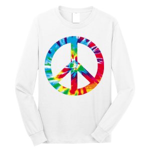 Tie Dye Peace Sign Long Sleeve Shirt