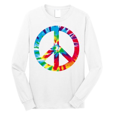 Tie Dye Peace Sign Long Sleeve Shirt