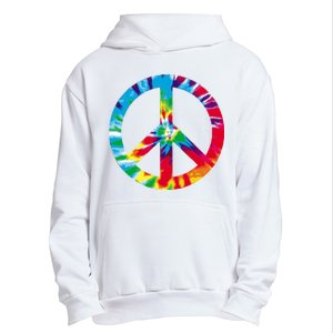 Tie Dye Peace Sign Urban Pullover Hoodie