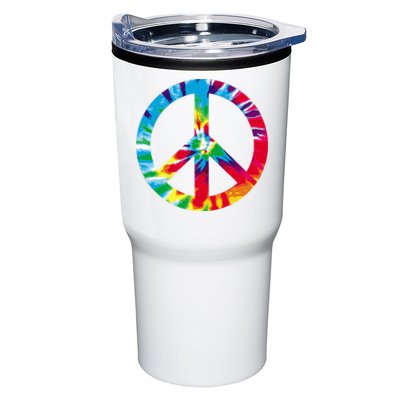 Tie Dye Peace Sign Tumbler