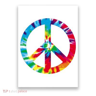 Tie Dye Peace Sign Poster