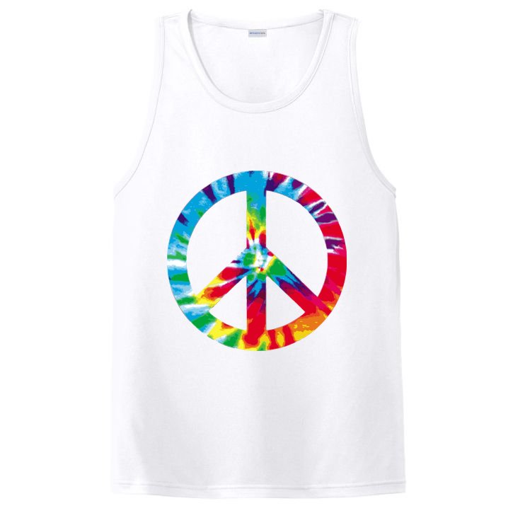 Tie Dye Peace Sign PosiCharge Competitor Tank