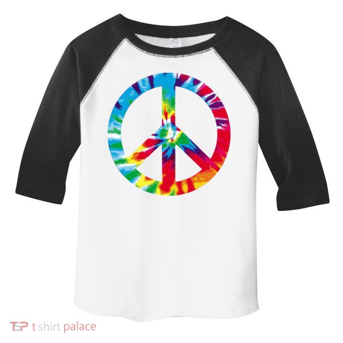 Tie Dye Peace Sign Toddler Fine Jersey T-Shirt