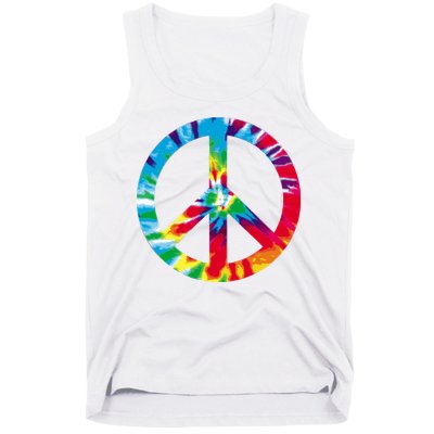 Tie Dye Peace Sign Tank Top
