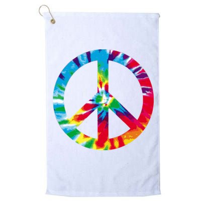 Tie Dye Peace Sign Golf Towel