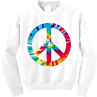 Tie Dye Peace Sign Kids Sweatshirt