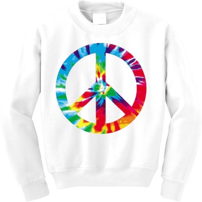 Tie Dye Peace Sign Kids Sweatshirt