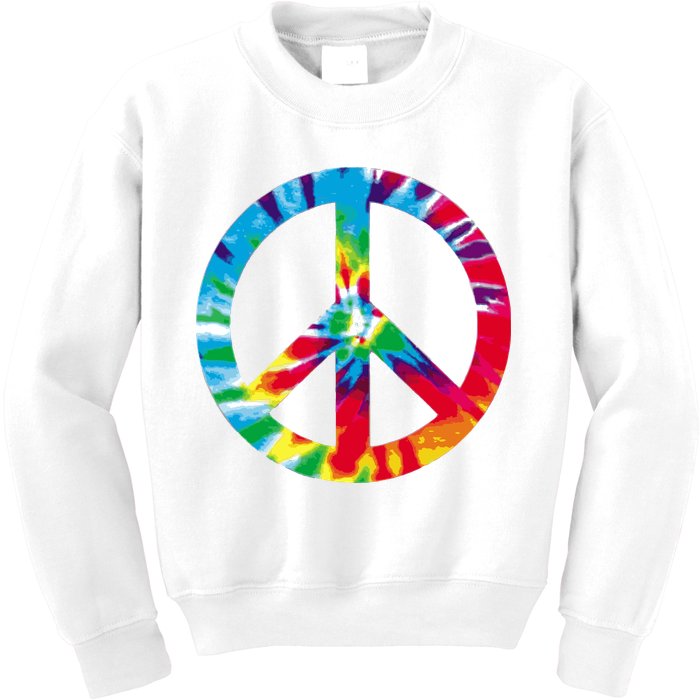 Tie Dye Peace Sign Kids Sweatshirt