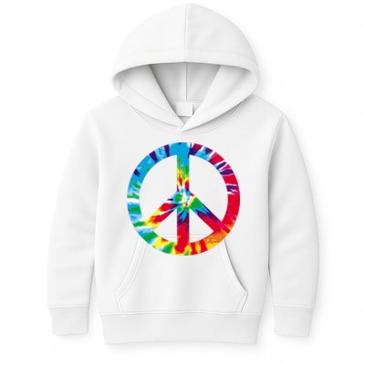 Tie Dye Peace Sign Kids Hoodie