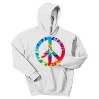 Tie Dye Peace Sign Kids Hoodie