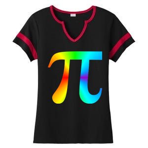 Tie Dye Pi Ladies Halftime Notch Neck Tee