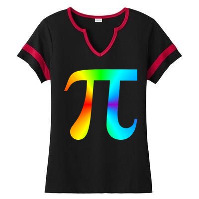 Tie Dye Pi Ladies Halftime Notch Neck Tee