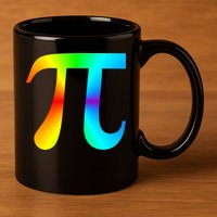 Tie Dye Pi 11oz C Handle Ceramic Mug
