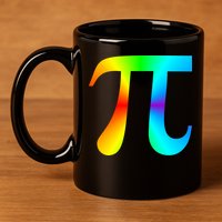 Tie Dye Pi 11oz C Handle Ceramic Mug