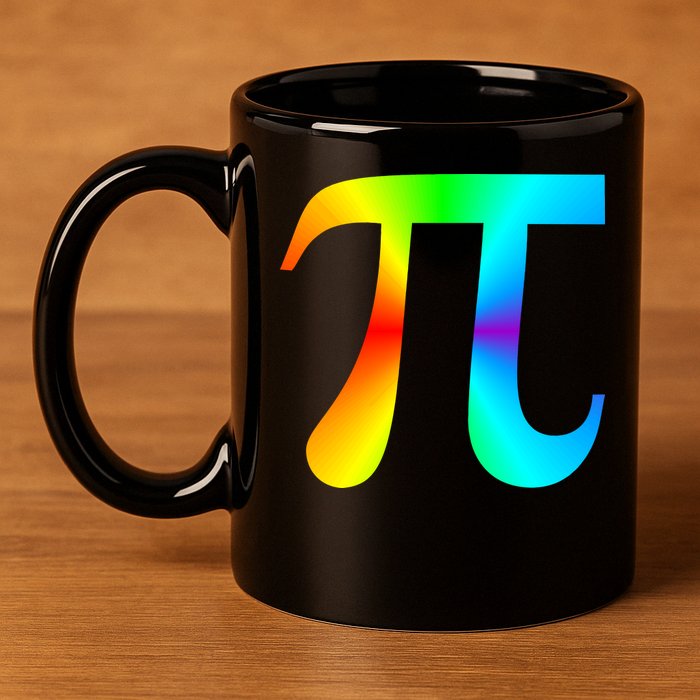 Tie Dye Pi 11oz C Handle Ceramic Mug
