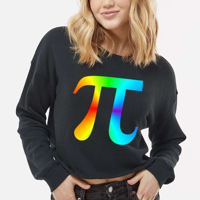 Tie Dye Pi Cropped Pullover Crew