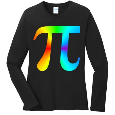 Tie Dye Pi Ladies Long Sleeve Shirt