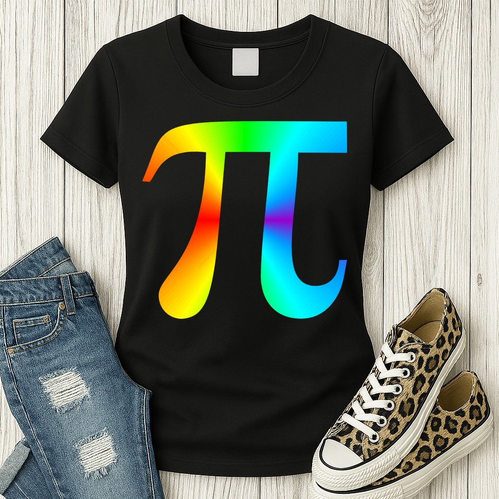 Tie Dye Pi Womens T-Shirt