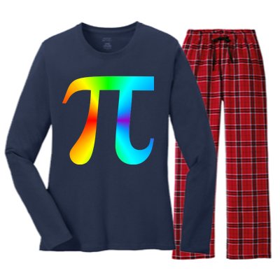 Tie Dye Pi Women's Long Sleeve Flannel Pajama Set 