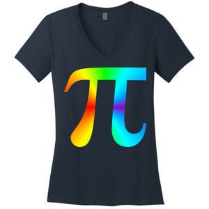 Tie Dye Pi Women's V-Neck T-Shirt