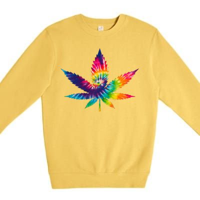 Tie Dye Pot leaf Premium Crewneck Sweatshirt