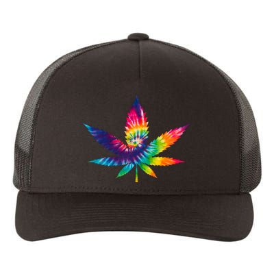 Tie Dye Pot leaf Yupoong Adult 5-Panel Trucker Hat