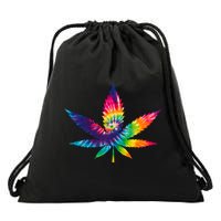 Tie Dye Pot leaf Drawstring Bag