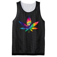 Tie Dye Pot leaf Mesh Reversible Basketball Jersey Tank