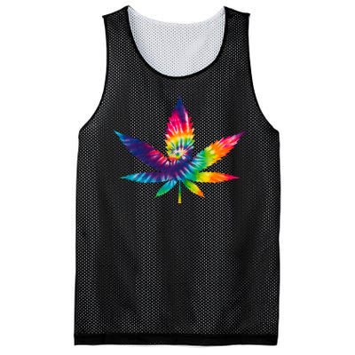 Tie Dye Pot leaf Mesh Reversible Basketball Jersey Tank