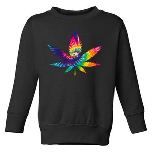 Tie Dye Pot leaf Toddler Sweatshirt