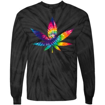 Tie Dye Pot leaf Tie-Dye Long Sleeve Shirt