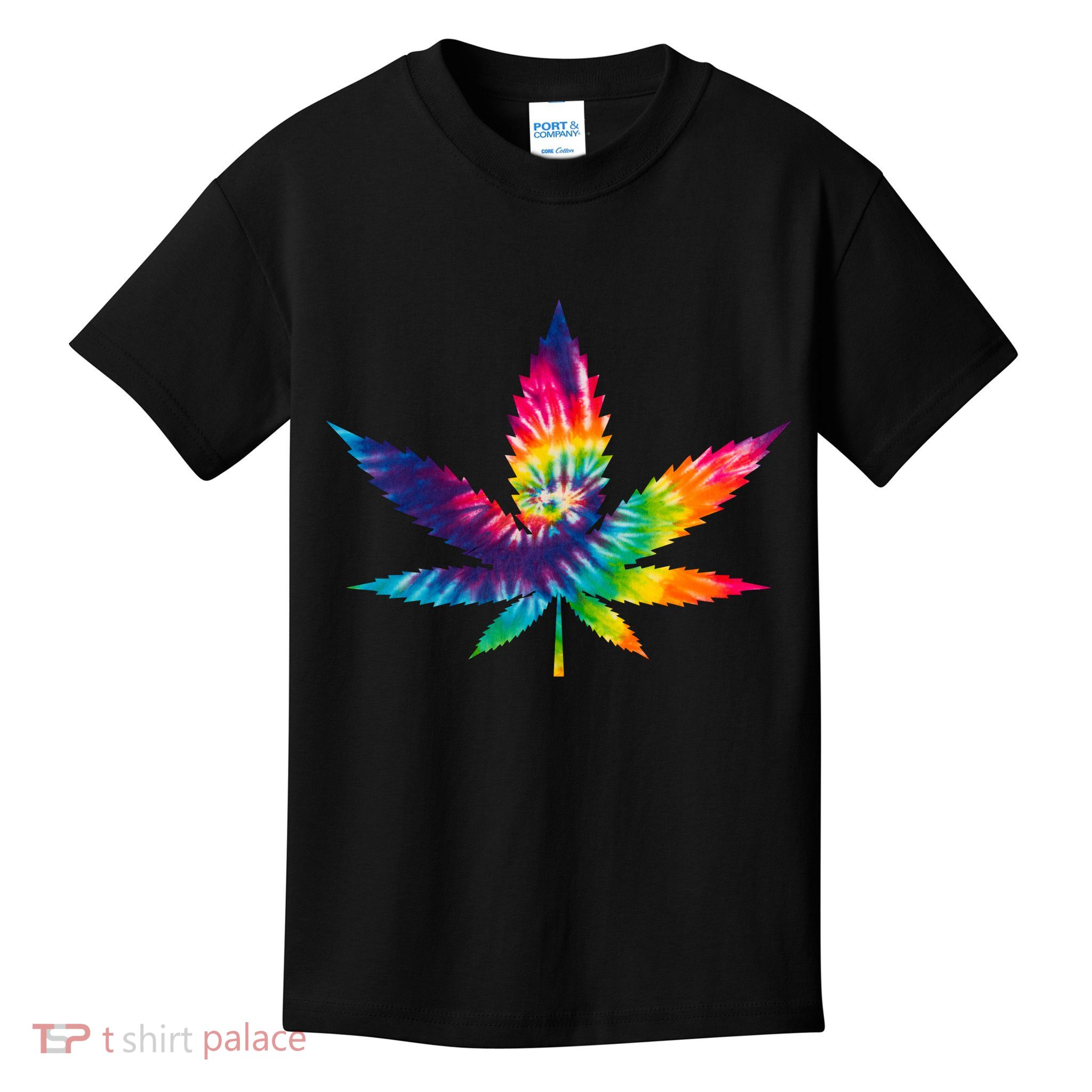 Tie Dye Pot leaf Kids T-Shirt