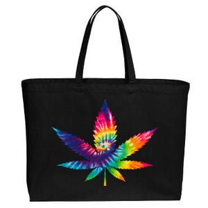 Tie Dye Pot leaf Cotton Canvas Jumbo Tote