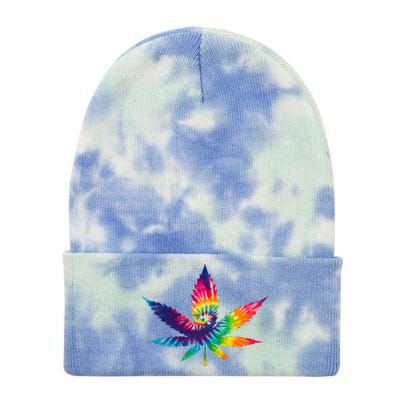 Tie Dye Pot leaf Tie Dye 12in Knit Beanie