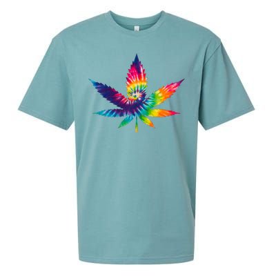 Tie Dye Pot leaf Sueded Cloud Jersey T-Shirt