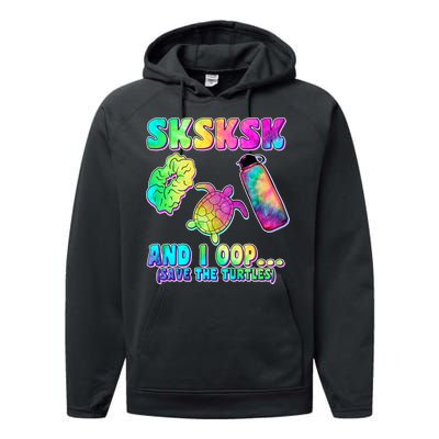 Tie Dye SKSKSK and I OOP Save the Turtles Performance Fleece Hoodie