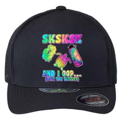 Tie Dye SKSKSK and I OOP Save the Turtles Flexfit Unipanel Trucker Cap