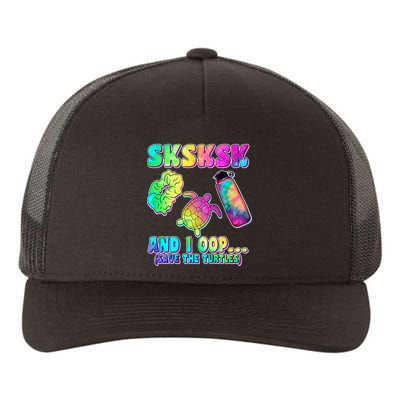 Tie Dye SKSKSK and I OOP Save the Turtles Yupoong Adult 5-Panel Trucker Hat