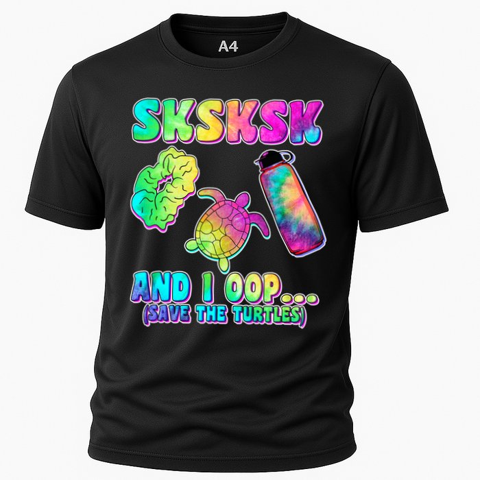 Tie Dye SKSKSK and I OOP Save the Turtles Cooling Performance Crew T-Shirt