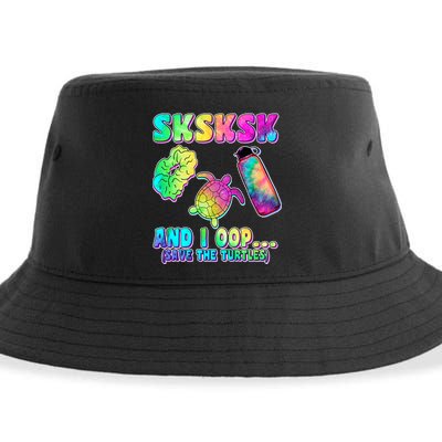 Tie Dye SKSKSK and I OOP Save the Turtles Sustainable Bucket Hat