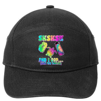 Tie Dye SKSKSK and I OOP Save the Turtles 7-Panel Snapback Hat