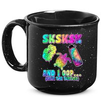 Tie Dye SKSKSK and I OOP Save the Turtles 15oz Campfire Ceramic Mug