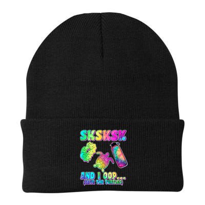 Tie Dye SKSKSK and I OOP Save the Turtles Knit Cap Winter Beanie