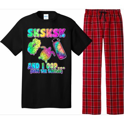 Tie Dye SKSKSK and I OOP Save the Turtles Pajama Set