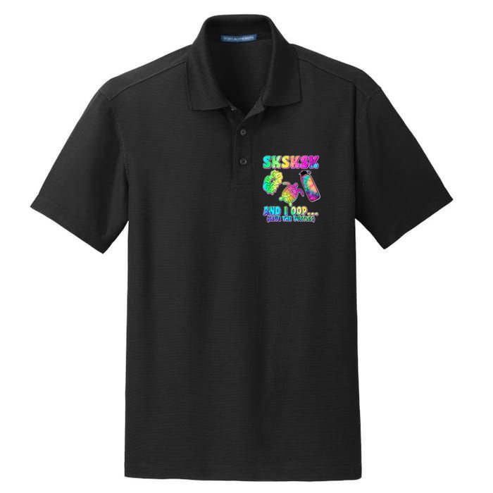 Tie Dye SKSKSK and I OOP Save the Turtles Dry Zone Grid Polo