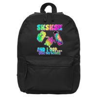 Tie Dye SKSKSK and I OOP Save the Turtles 16 in Basic Backpack