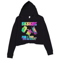 Tie Dye SKSKSK and I OOP Save the Turtles Crop Fleece Hoodie